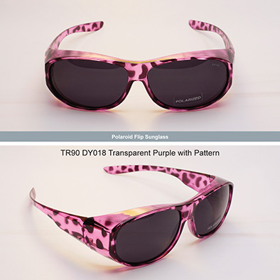 TR90 DY018 Transparent Purple with Pattern