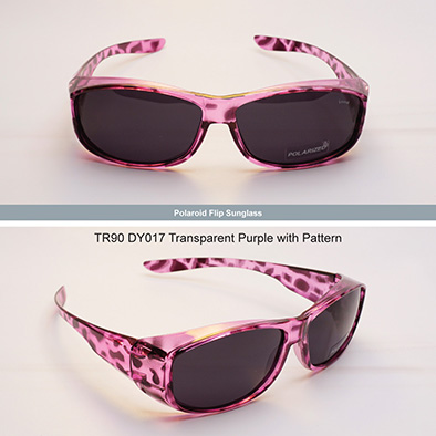 TR90 DY017 Transparent Purple with Pattern